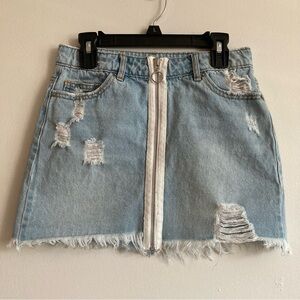 3/$35 F21G rugged denim skirt
